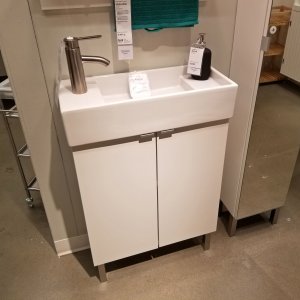 Vanity and sink combination at IKEA.  We had considered buying this combination for the bathroom in the basement, but never acted on it as other projects soon took priority.