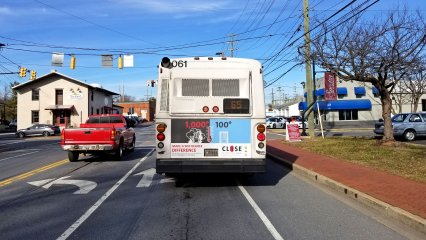 On February 3, Elyse and I went up to Frederick.  While we were up there, Elyse wanted to ride the bus in Frederick, and so I agreed, since it was going where we wanted to end up anyway.  She rode, and I followed behind in the car.