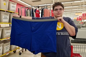 Elyse found some loose underwear at Kmart.