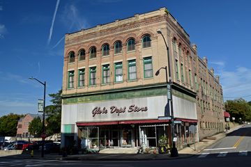 Globe Department Store building, at 201 North Sycamore Street.