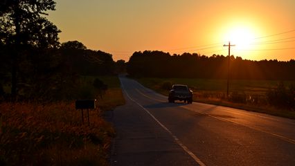 View facing southwest on Route 561 in Enfield.