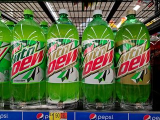 While we were at Walmart, we spotted caffeine free Mountain Dew.  I had not seen this variation since we lived in Arkansas, and figured that it had long been discontinued.