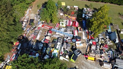 The grounds of Reese Sign Services contained the signs for many well-known brands, including McDonald's, Michaels, Sherwin-Williams, Quality Inn, and a whole host of other national and regional companies.