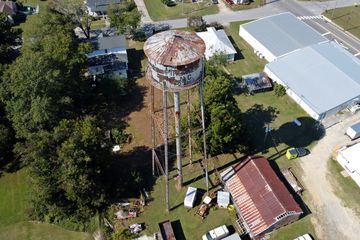 Aerial photos of the water tower.