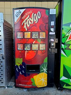 Faygo machine in front of the Piggly Wiggly in Mount Olive.  Where we live, Faygo is really only found at Sheetz, so a vending machine for Faygo is pretty much unheard of.