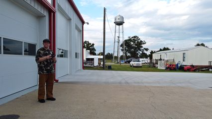 A selfie while landing at the fire department.