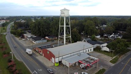 When we got to the Faison fire department, Elyse got the siren with a regular camera, while I visited a nearby water tower with the drone.