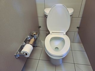 That is an ashtray in the bathroom stall, presumably so that people can smoke while they're sitting on the pot.  I have only seen this once before, at the Hatteras Island Inn in Buxton.