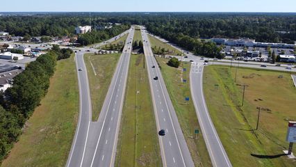 US 70 at the interchange with US 17 Business.