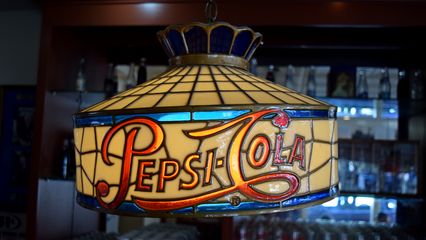 Pepsi-Cola light fixtures.