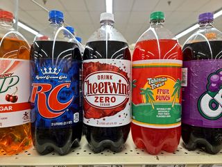RC Cola, Cheerwine Zero Sugar, and Tahitian Treat fruit punch.  I've seen RC before, though it's uncommon, but I've never seen a diet version of Cheerwine, nor have I ever seen Tahitian Treat before.