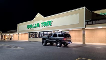 While I was photographing the Dollar Tree, I spotted an SUV modified in the "Carolina squat" position going by.  I find this modification to be pretty ridiculous, and it will be illegal as of December 1.
