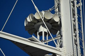 Surprise: I found another Federal Signal STH-10 mounted inside the water tower structure.