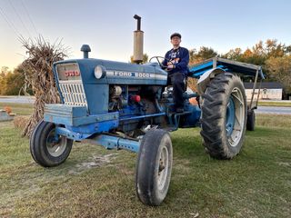 Elyse also got a photo of me with the tractor.