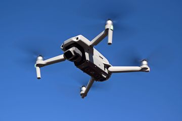 The new drone in flight, photographed with my DSLR.