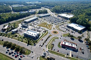 Aerials of the Lightfoot Marketplace shopping center.