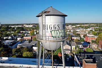 The Biggs water tower.