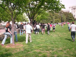 On the Capitol grounds, we quickly got ourselves into position to make sure that the Nazis were drowned out there as well.