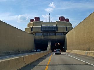 Going down into the tunnel part of the MMMBT.