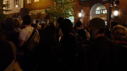 Marching through the streets of Georgetown.