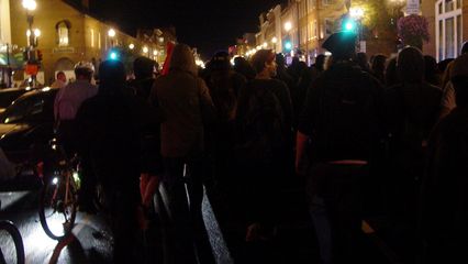 Marching through the streets of Georgetown.