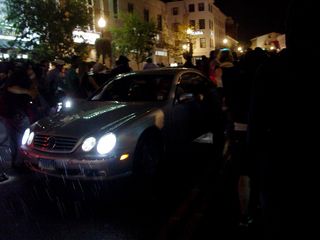 Going north on Wisconsin Avenue as the rain started to intensify, we literally stopped traffic in its tracks.