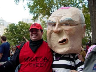 Later, Maddy got a photo of me posing with Dick Cheney's head.