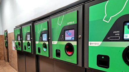 The bottle recycling machines.