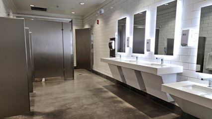The men's restroom, meanwhile, was surprisingly clean and well-kept for a Walmart store.