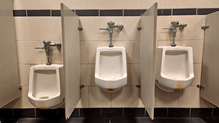 What was going on with the undersides of those urinals?