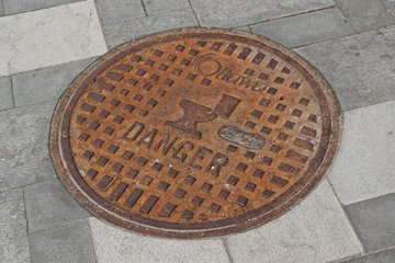 Sewer manhole cover spotted on Parliament Hill.