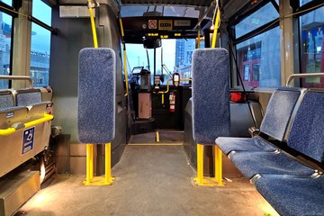 The front of bus 4393.  These padded bumpers are apparently an Ottawa thing, as they were on all of the OC Transpo buses that we rode, but I've never seen them anywhere else.
