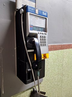 We also took a moment to appreciate the payphone in the entrance vestibule, which still worked.