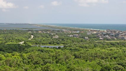 View from the Cape Hatteras Lighthouse balcony.