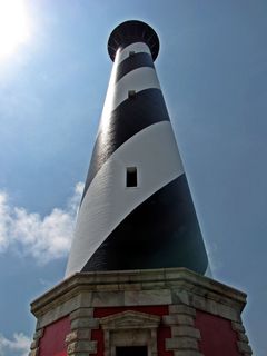The lighthouse, viewed from below.