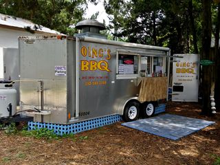 The trailer out of which Oinc's is operated.