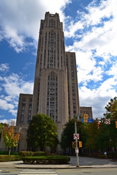 Our view of the Cathedral from our parking space on Fifth Avenue.