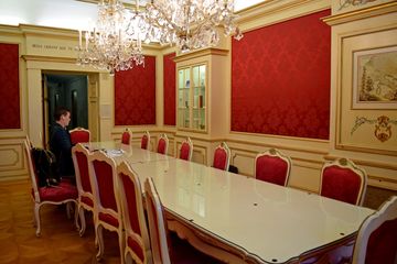 The Austrian Room, designed in 18th-century Baroque style.