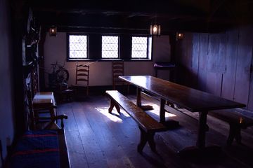 The Early American Room, based on a 17th-century New England kitchen-living room. Unlike the other nationality rooms that we saw, you couldn't freely walk into this one, but rather needed to arrange a guided tour with the information desk to access the room.
