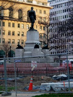 When I went by Farragut Square on March 10, the square was fenced off and all torn up!  I never found out what sort of work was going on.