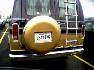 Based on the license plate, it would seem that someone spends a lot of time on eBay, spotted here in the Waynesboro Wal-Mart parking lot on March 18.