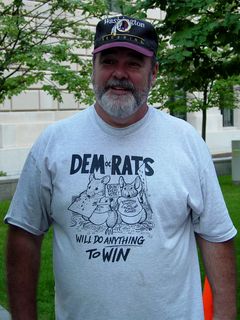 On August 28, this gentleman visiting Washington DC was wearing a rather amusing shirt...