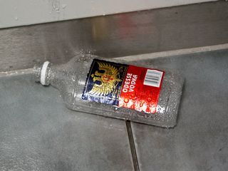 On November 24, I found a discarded liquor bottle in the Exeloo at Huntington.  How irresponsible...