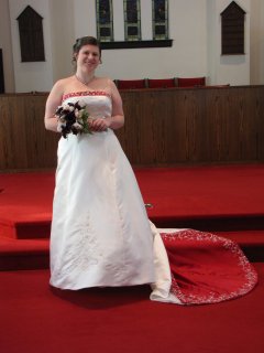 The bride...