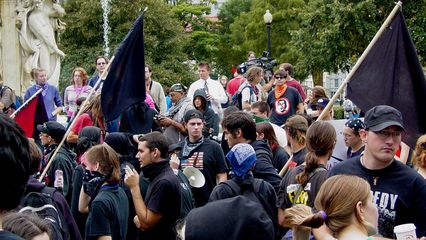 The crowd at Dupont Circle became increasingly larger as time went by.