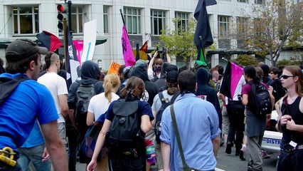 The black bloc is underway again!