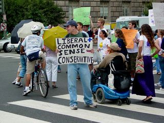 The Freepers weren't the only ones counter-protesting, however. Another group of counter-protesters unrelated to the Freepers was located at 14th and Constitution.