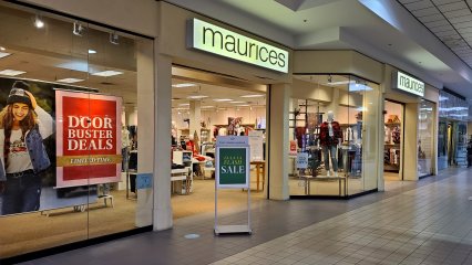 Maurices, which came to Staunton Mall in the mid 1990s, was one of only two traditional mall stores remaining at the time of our visit.