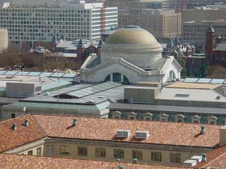 The National Mall's also not far from here, as evidenced by the Natural History Museum's dome poking up amongst a sea of rooftops.