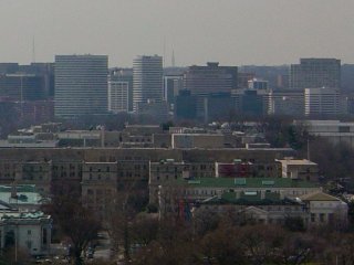 Off in the distance, the high rises of Rosslyn can be seen.